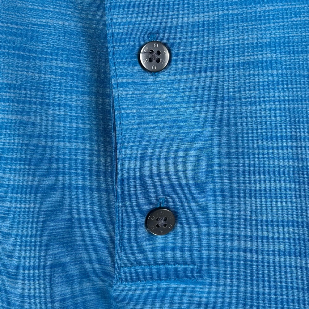 FootJoy Mens ProDry Golf Polo Shirt Blue Space‎ Dye Stretch Short Sleeve Large - Picture 5 of 6